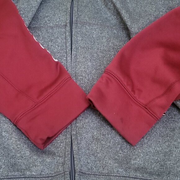 Champion Stanford Cardinal Men’s Medium Gray Red Sewn Jacket Full Zip Hoodie - Picture 12 of 15